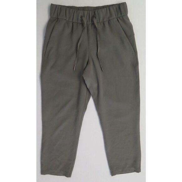 Lululemon Lw6avms 0219 Women's Sz 2 Green On The Fly Crop 23" Woven Pants - Picture 1 of 9